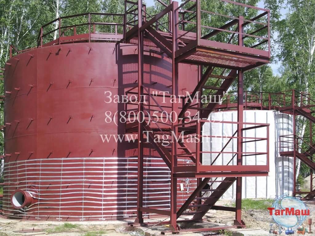 Стальная емкость для воды 100 м3